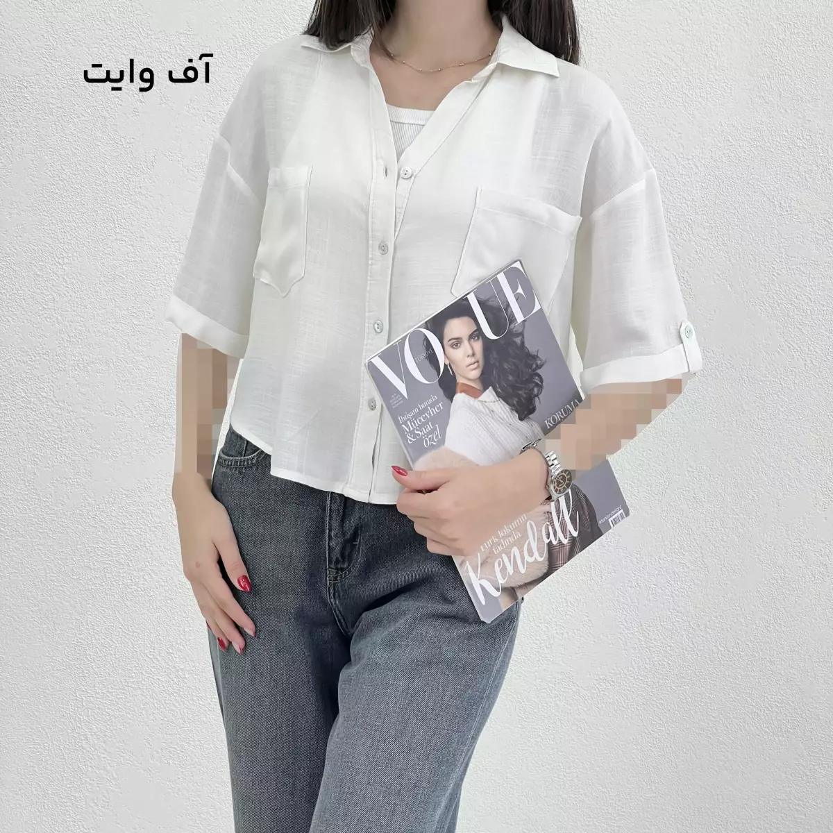 شومیز زنانه دو جیب لینن