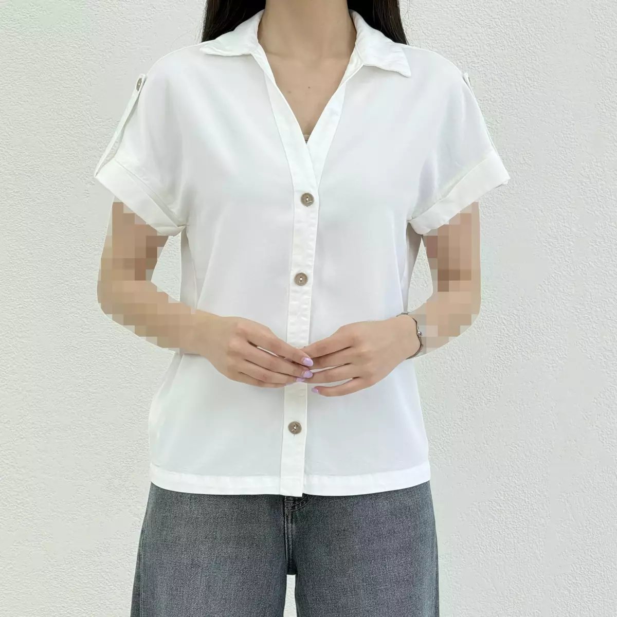 شومیز زنانه آستین افتاده