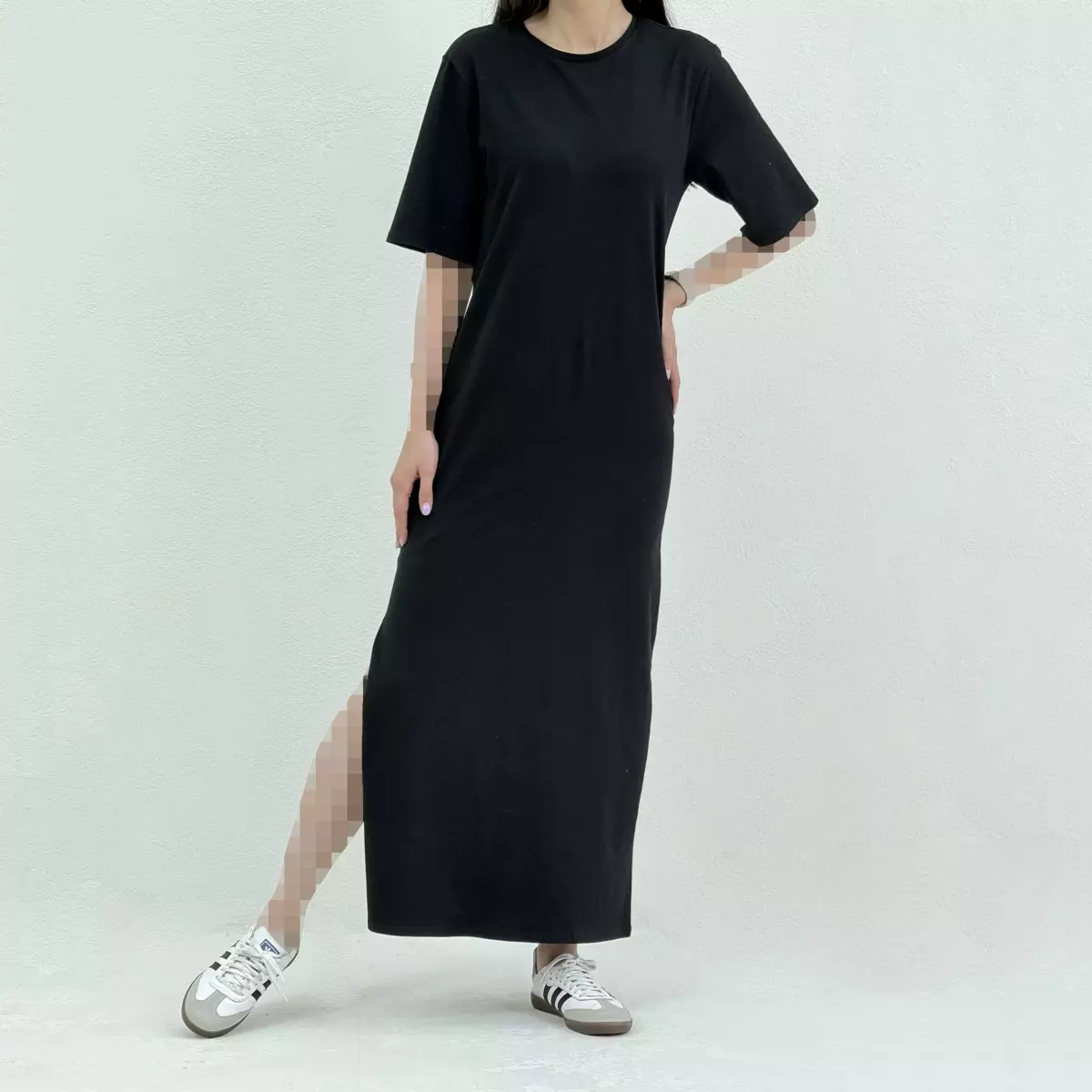 پیراهن بلند زنانه یقه گرد H&M