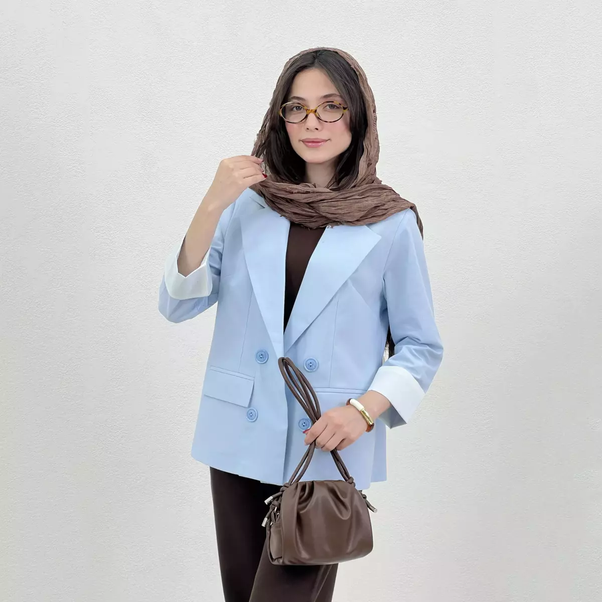 کت زنانه لینن یقه انگلیسی