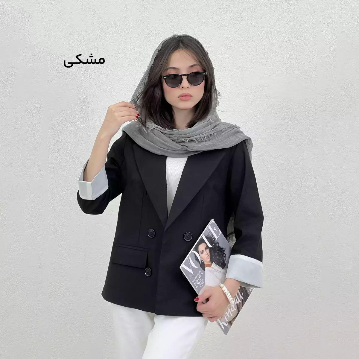 کت زنانه لینن یقه انگلیسی