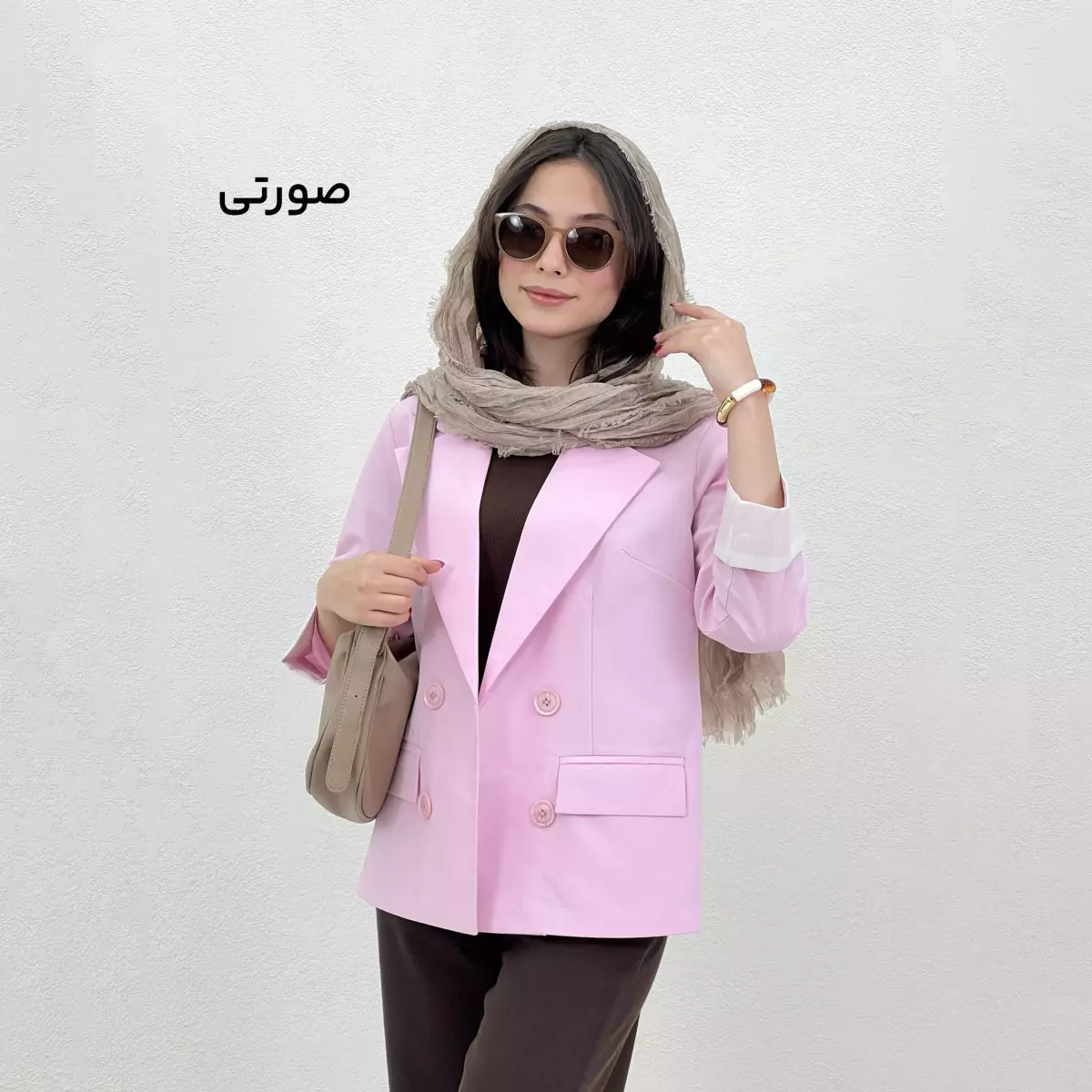 کت زنانه لینن یقه انگلیسی