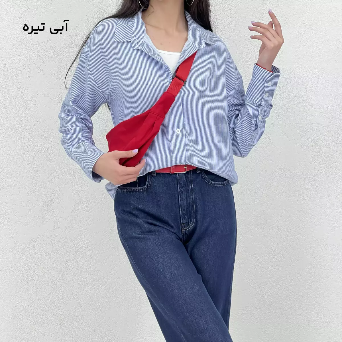 شومیز زنانه لینن آستین سه دکمه