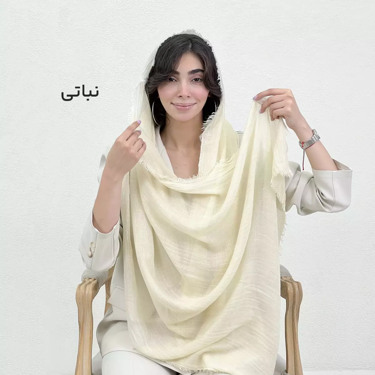 شال زنانه لینن نچرال