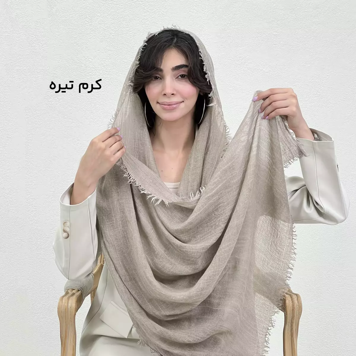 شال زنانه لینن نچرال