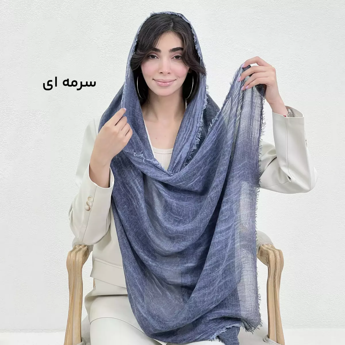شال زنانه لینن نچرال