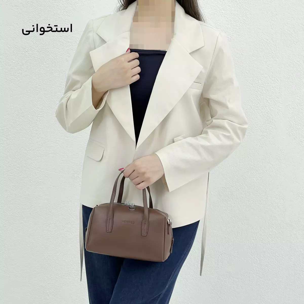 کت زنانه لینن پشت جیب