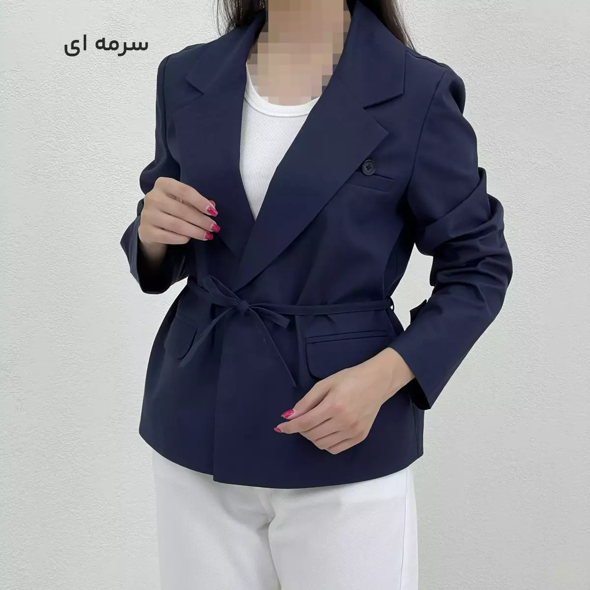 کت زنانه لینن پشت جیب
