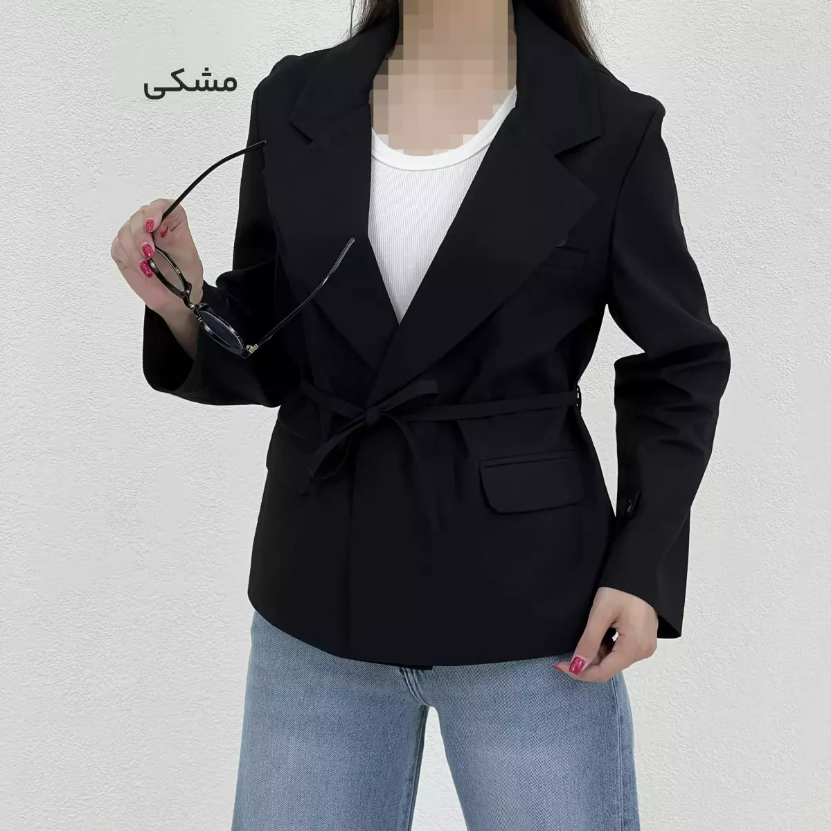 کت زنانه لینن پشت جیب