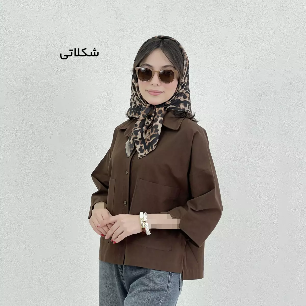 شومیز زنانه باکسی جیب پاکتی
