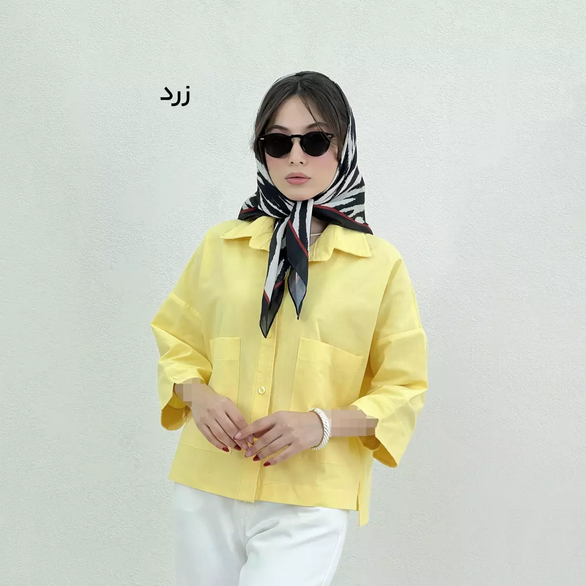 شومیز زنانه باکسی جیب پاکتی