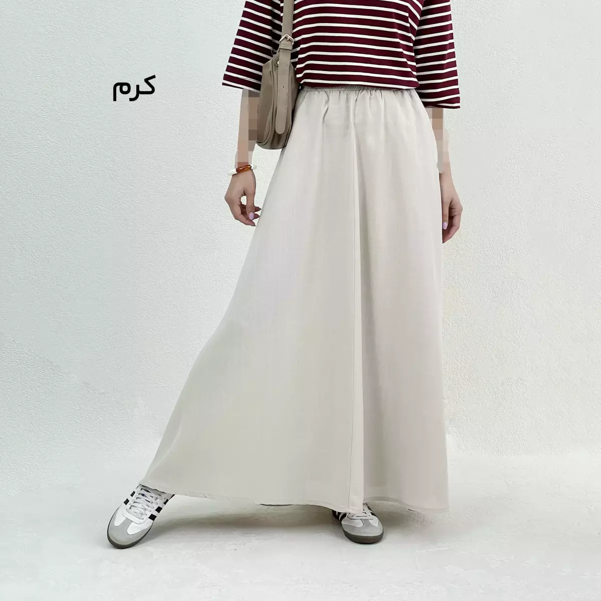 دامن زنانه لینن کمرکش