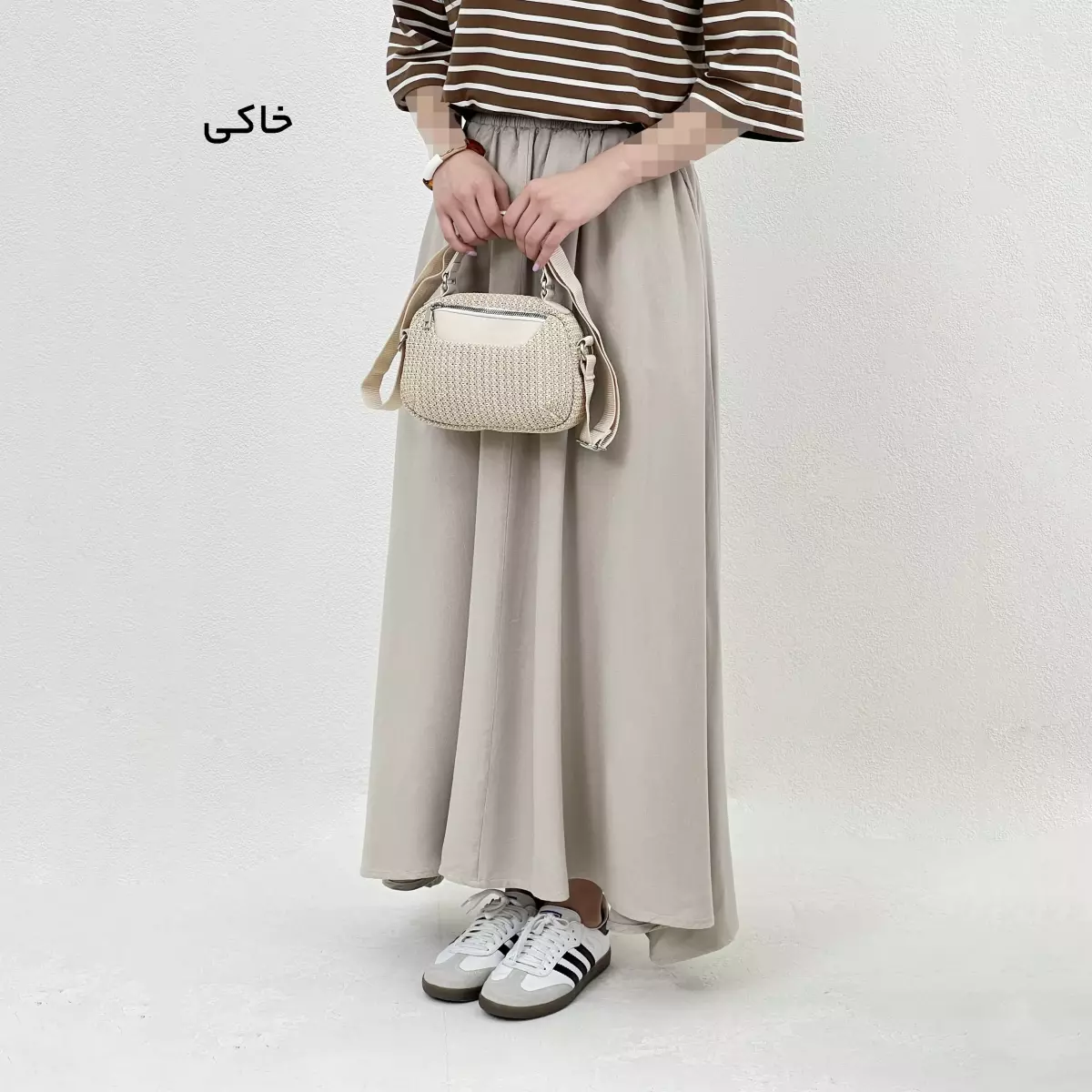 دامن زنانه لینن کمرکش