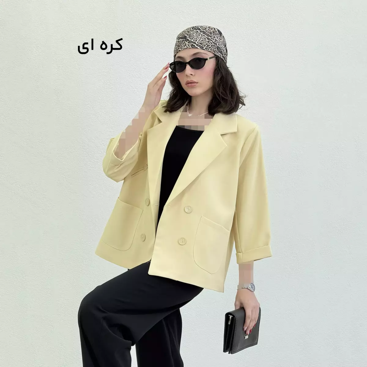 کت کرپ زنانه یقه انگلیسی