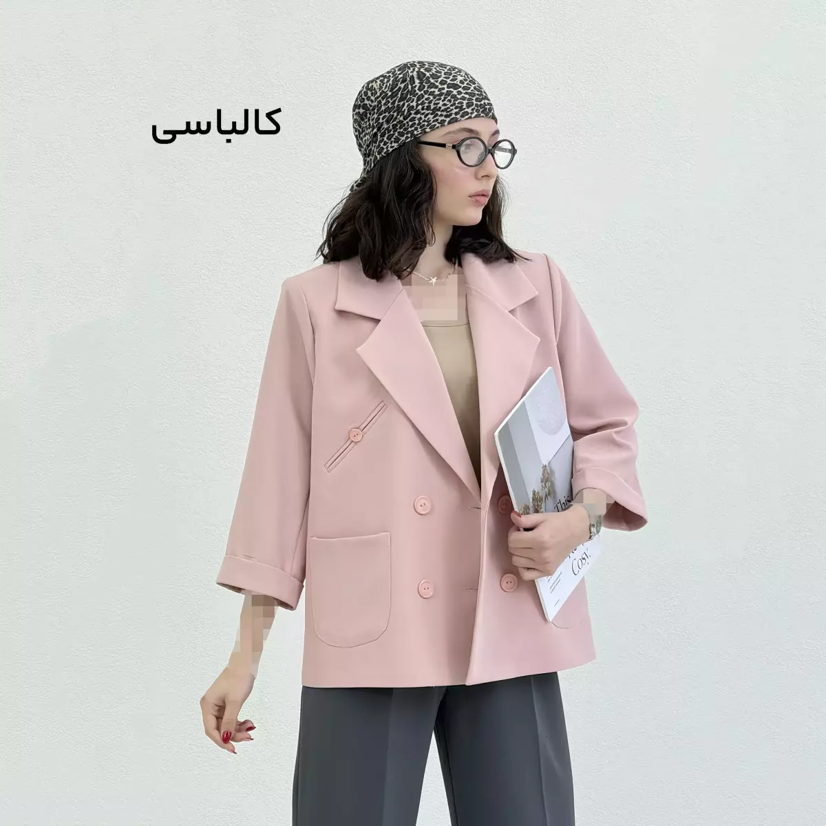 کت کرپ زنانه یقه انگلیسی