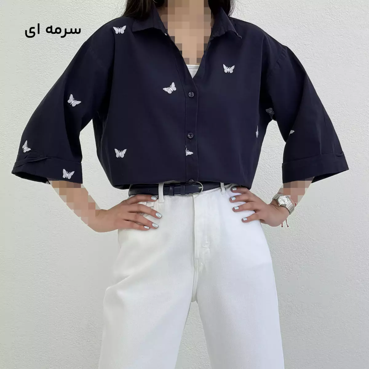 شومیز زنانه طرح پروانه