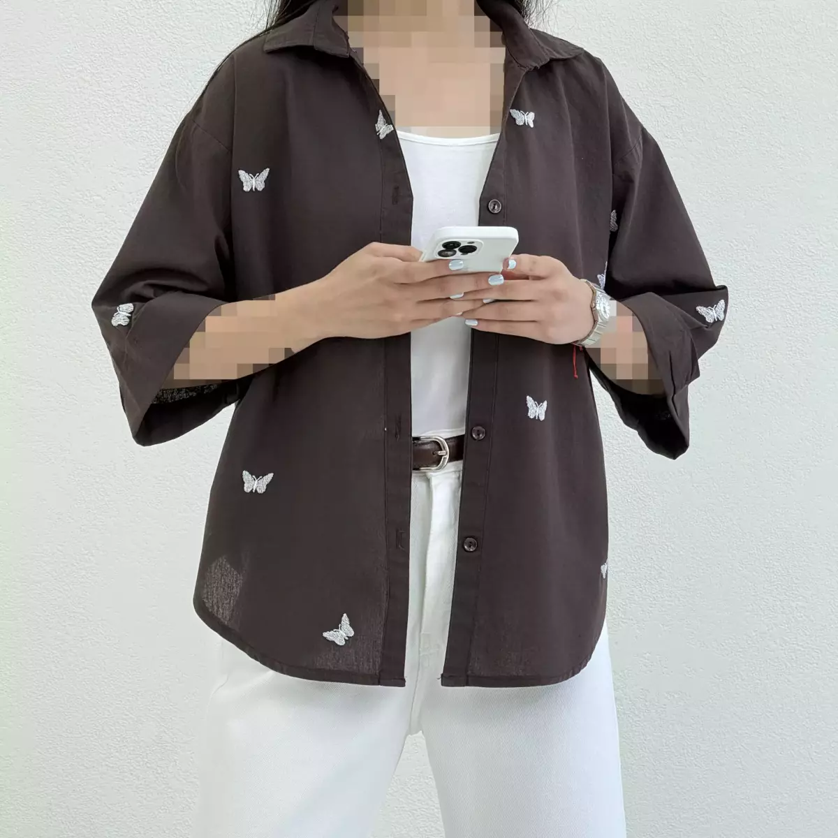 شومیز زنانه طرح پروانه