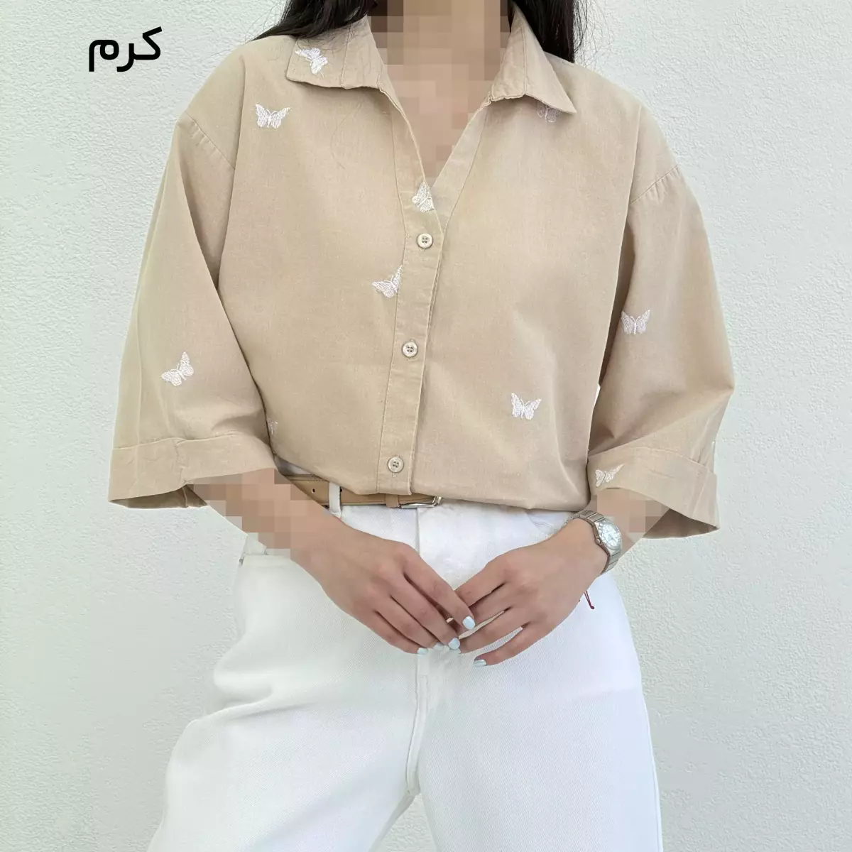 شومیز زنانه طرح پروانه