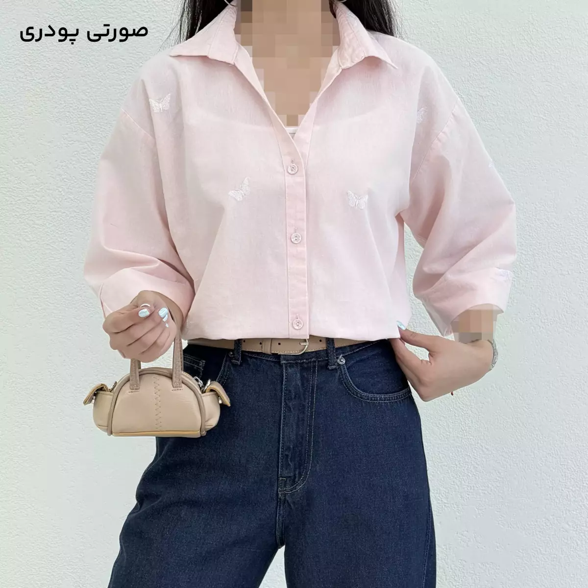 شومیز زنانه طرح پروانه