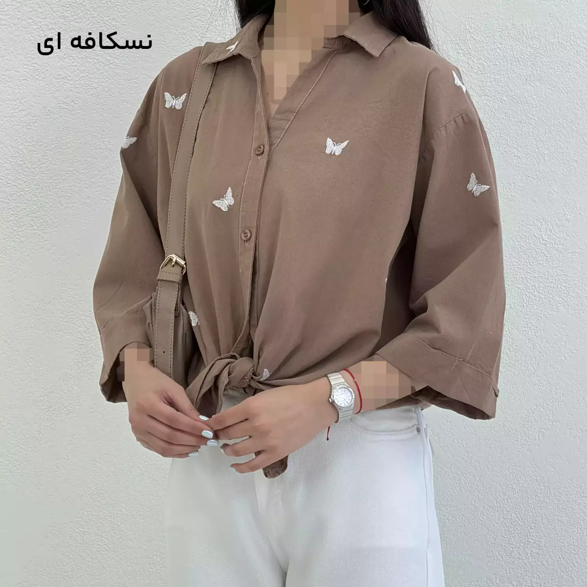 شومیز زنانه طرح پروانه