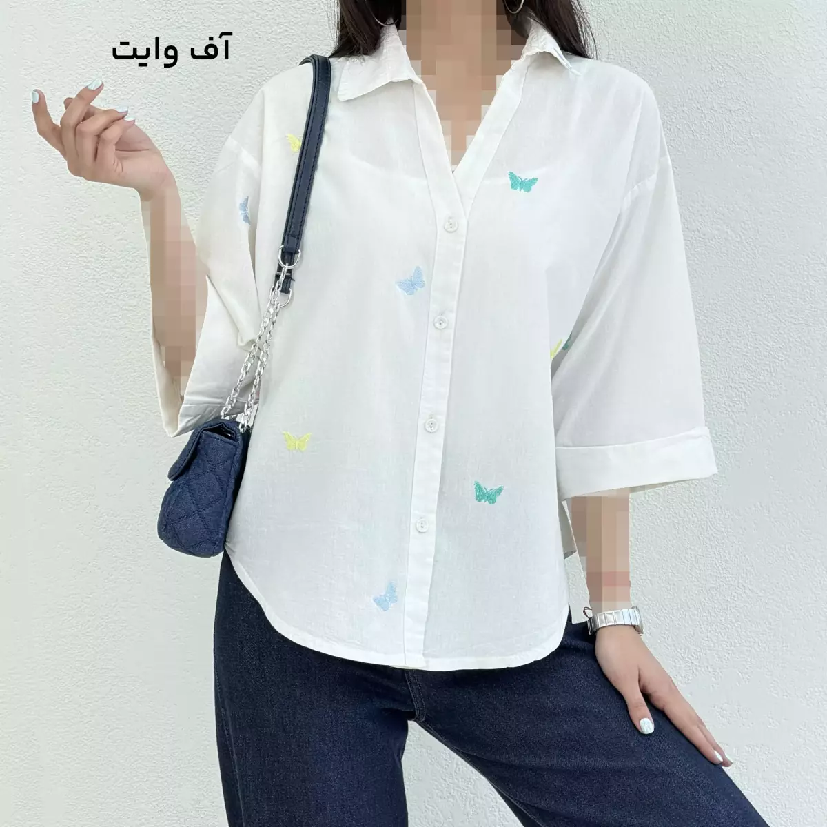 شومیز زنانه طرح پروانه