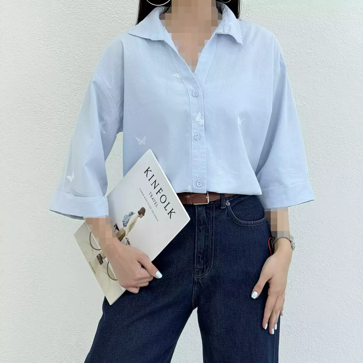 شومیز زنانه طرح پروانه