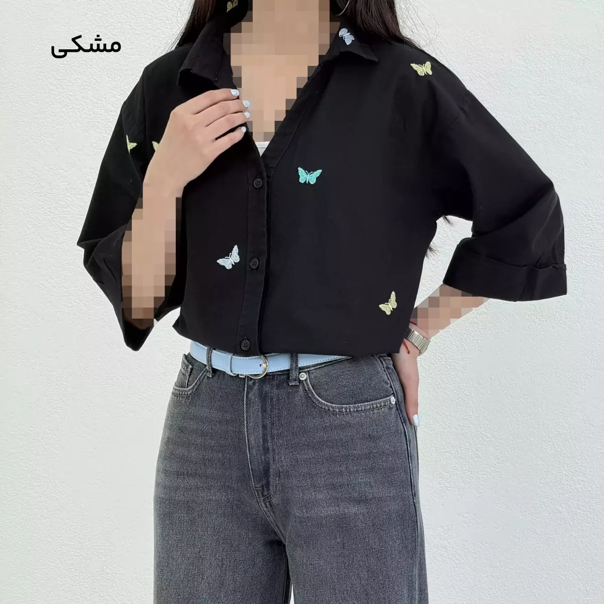 شومیز زنانه طرح پروانه