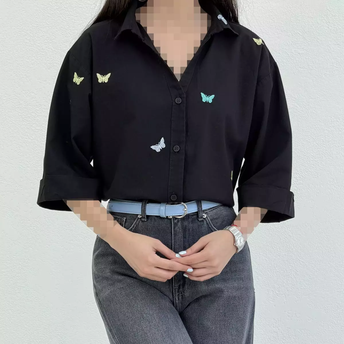شومیز زنانه طرح پروانه