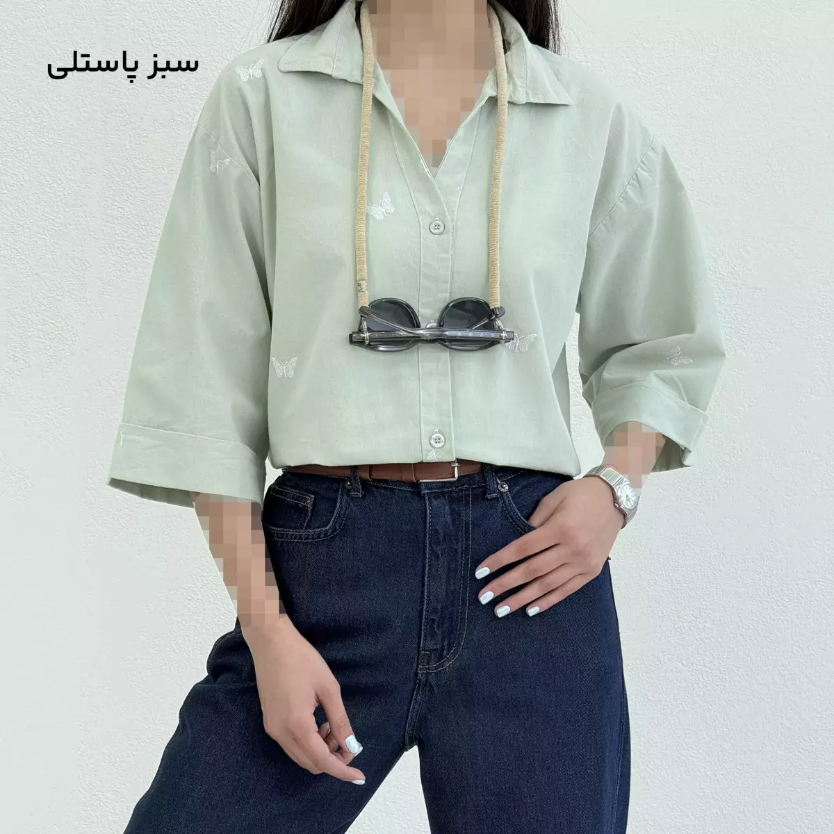 شومیز زنانه طرح پروانه