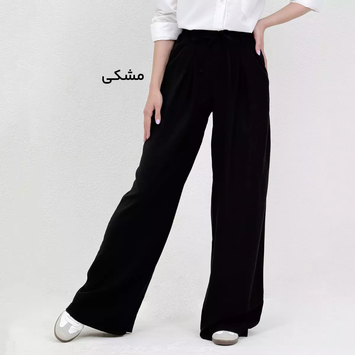 شلوار پارچه ای زنانه سیلک جلو پیله
