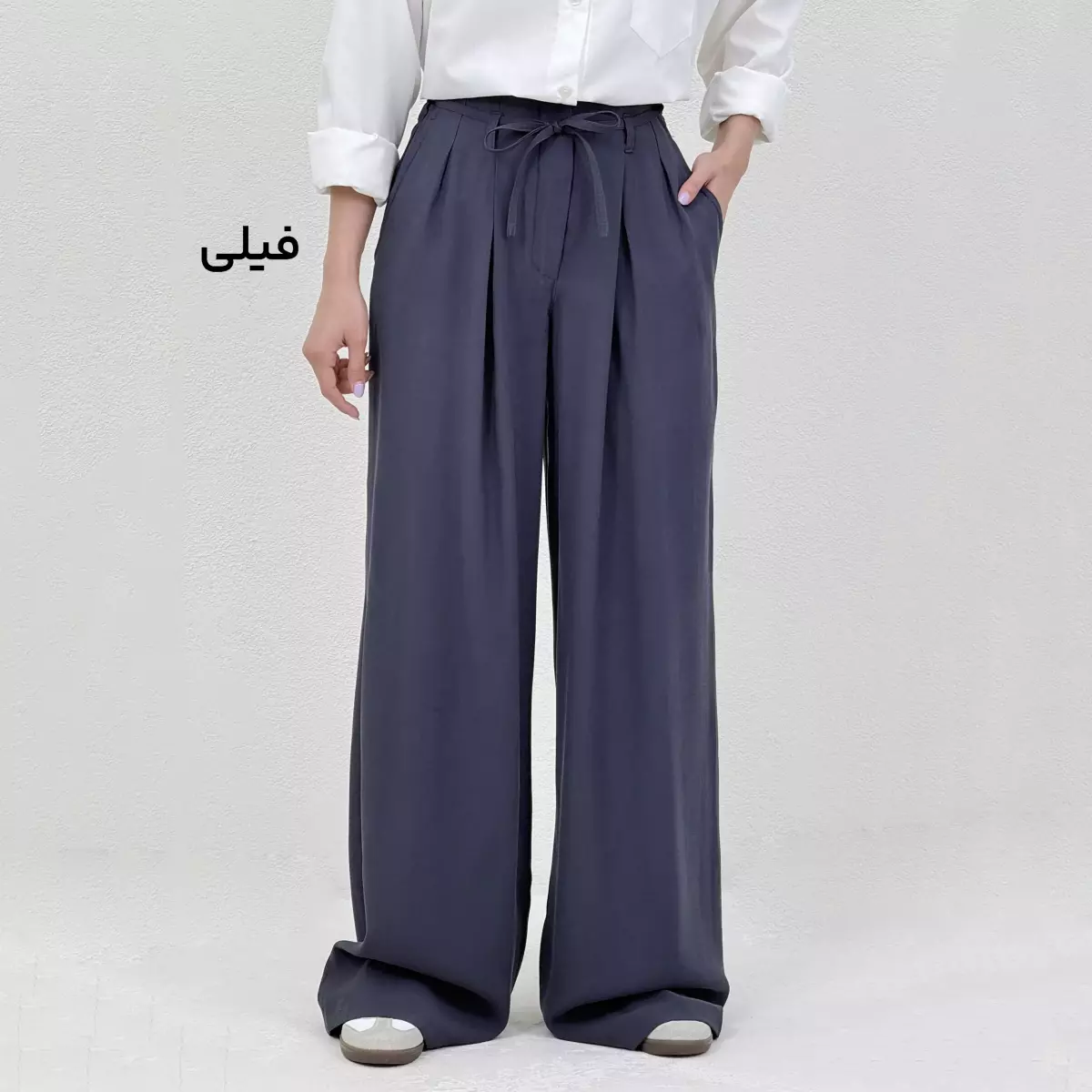 شلوار پارچه ای زنانه سیلک جلو پیله