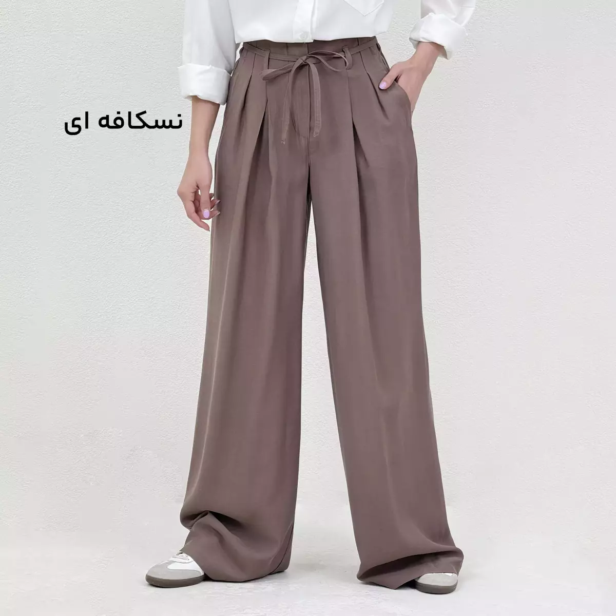 شلوار پارچه ای زنانه سیلک جلو پیله