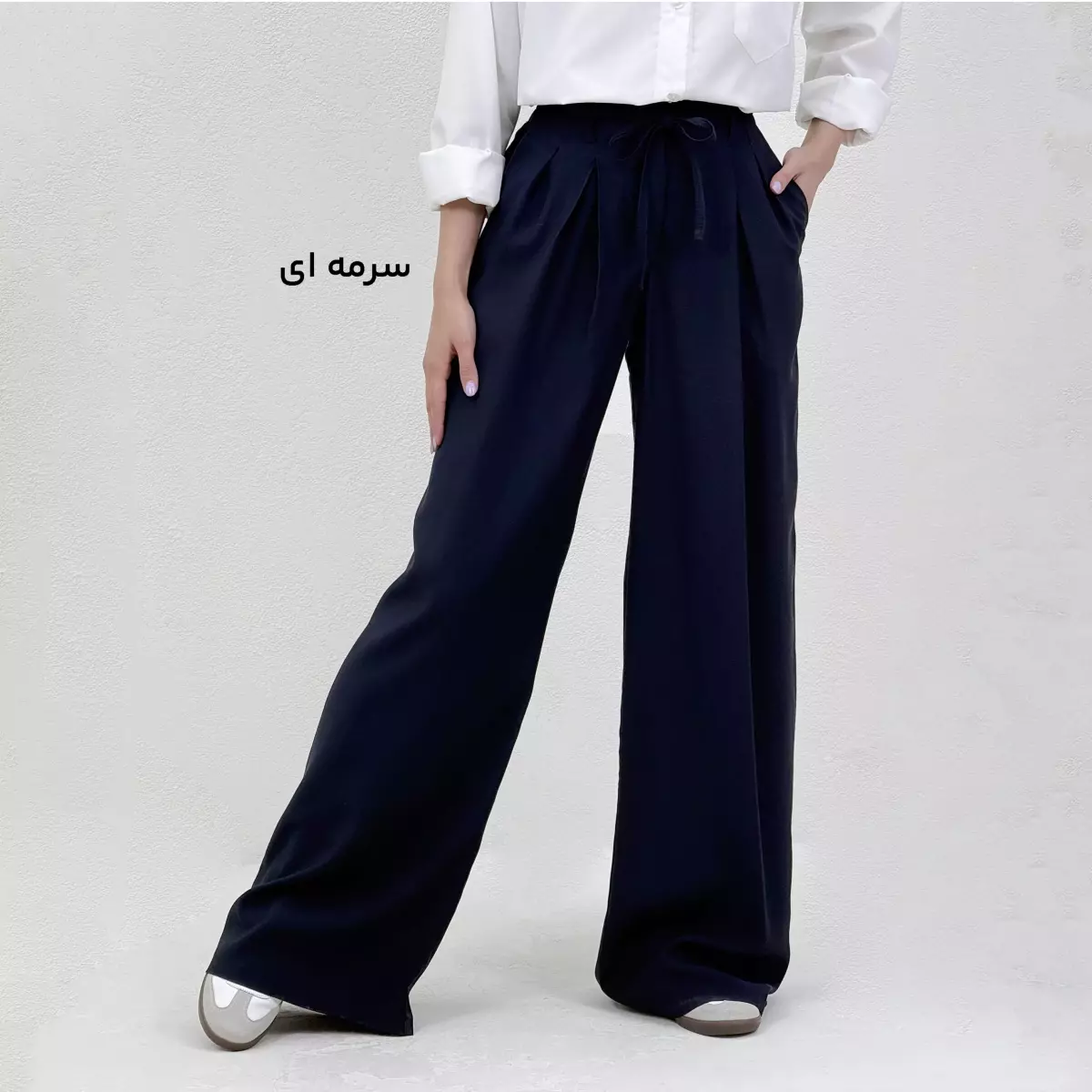 شلوار پارچه ای زنانه سیلک جلو پیله