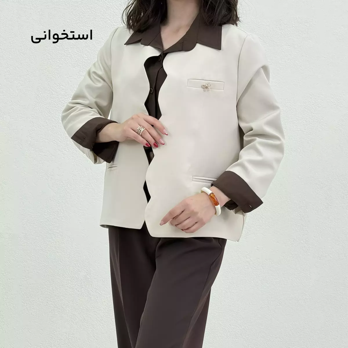 کت کرپ زنانه پاپیون