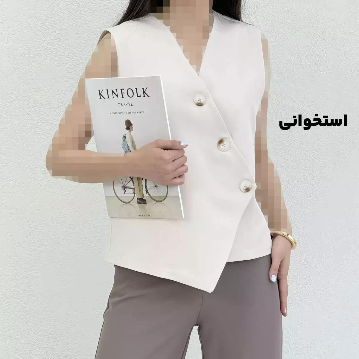 وست کرپ زنانه جلو دکمه