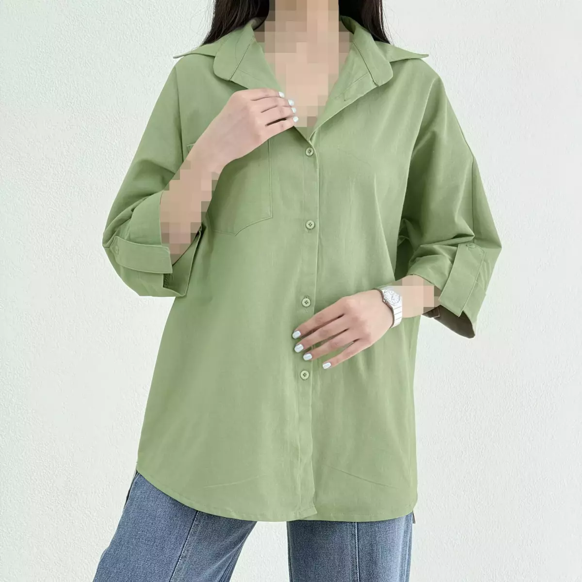 شومیز زنانه تک جیب