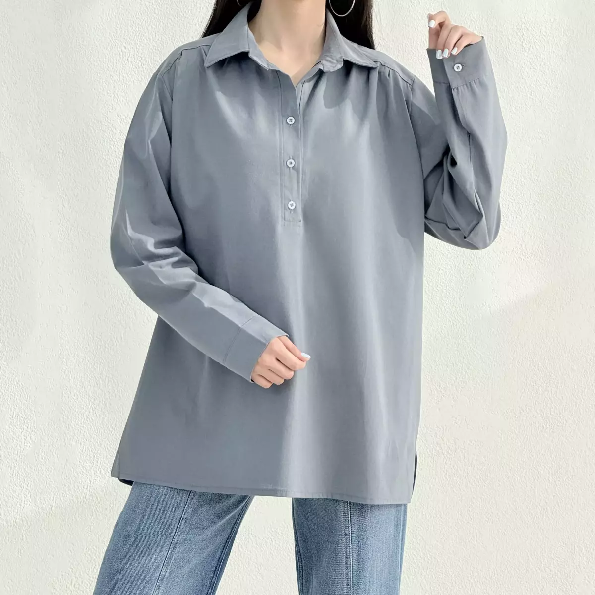 شومیز زنانه لینن سه دکمه
