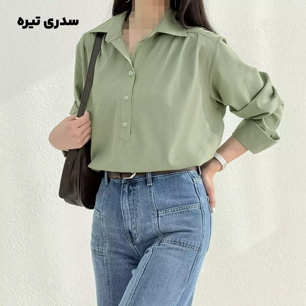 شومیز زنانه لینن سه دکمه