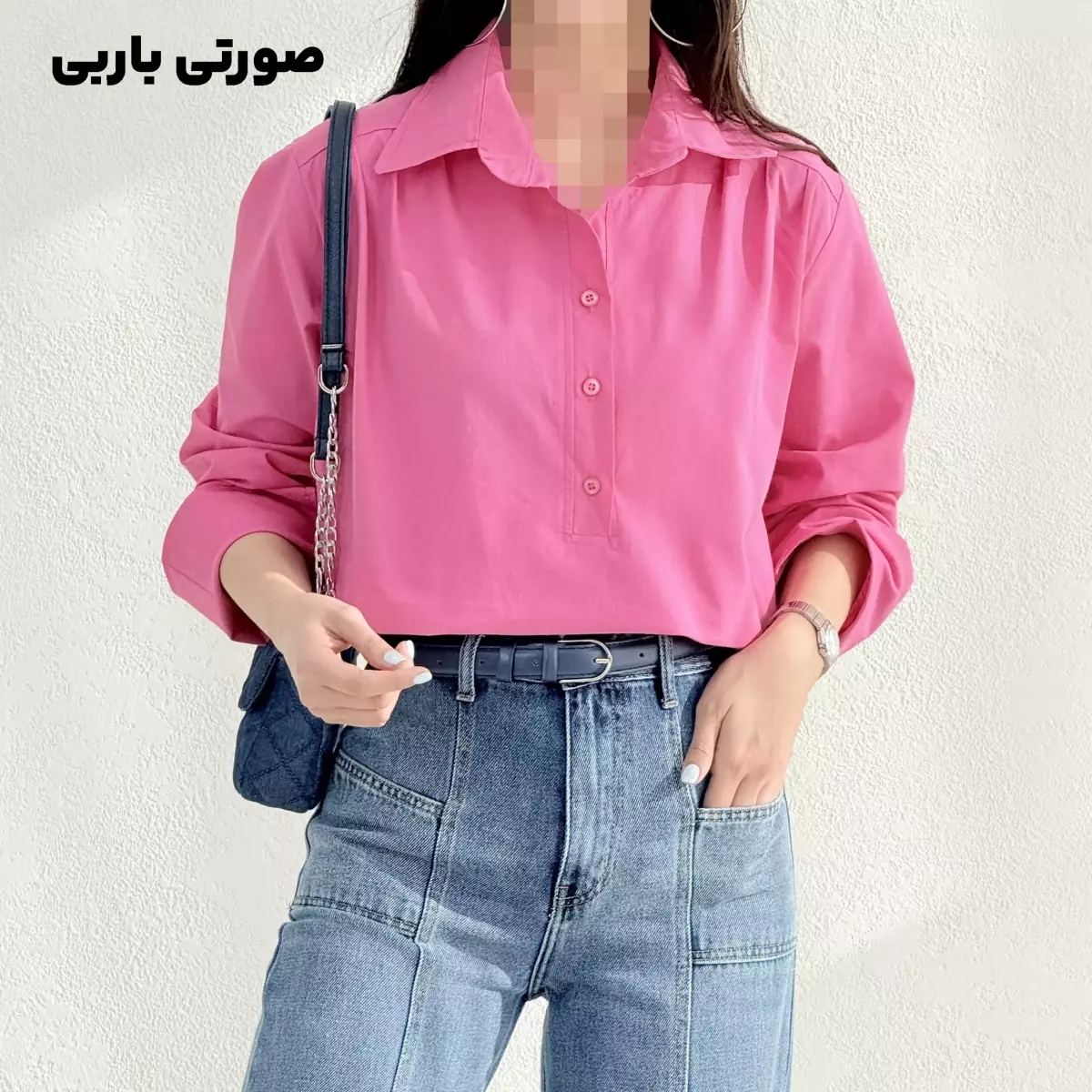 شومیز زنانه لینن سه دکمه
