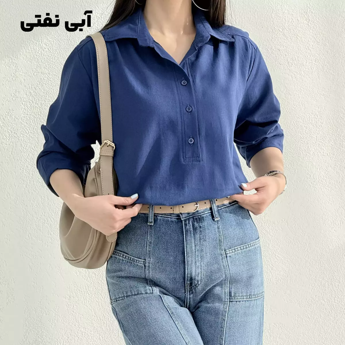شومیز زنانه لینن سه دکمه