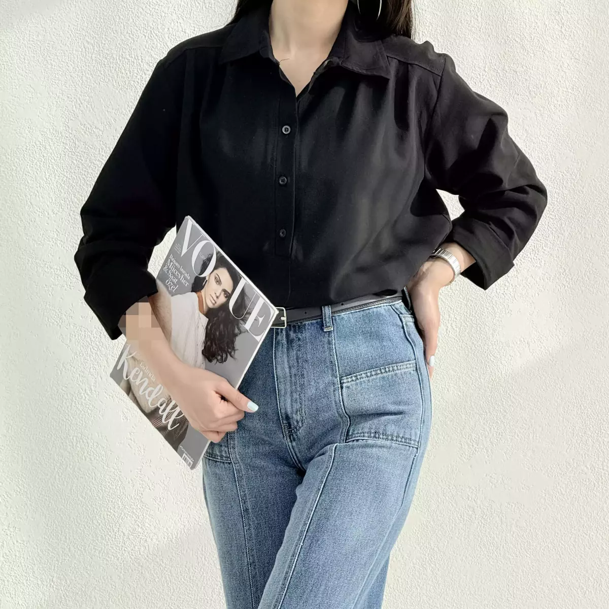 شومیز زنانه لینن سه دکمه