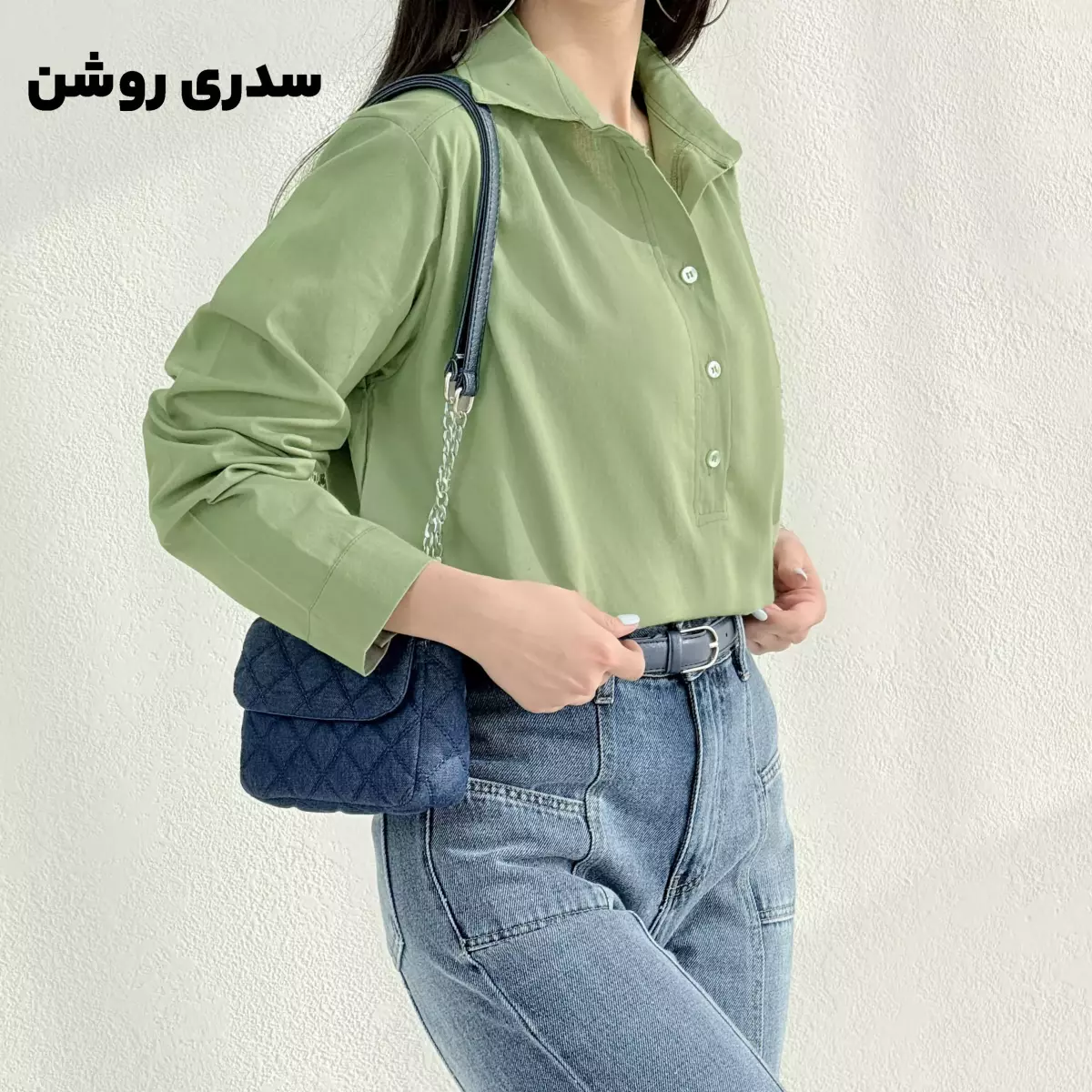 شومیز زنانه لینن سه دکمه