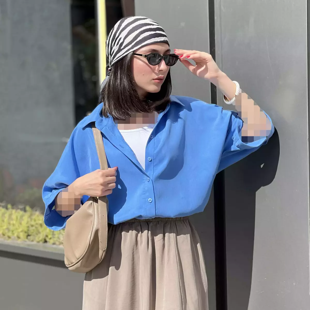 شومیز زنانه سیلک باکسی