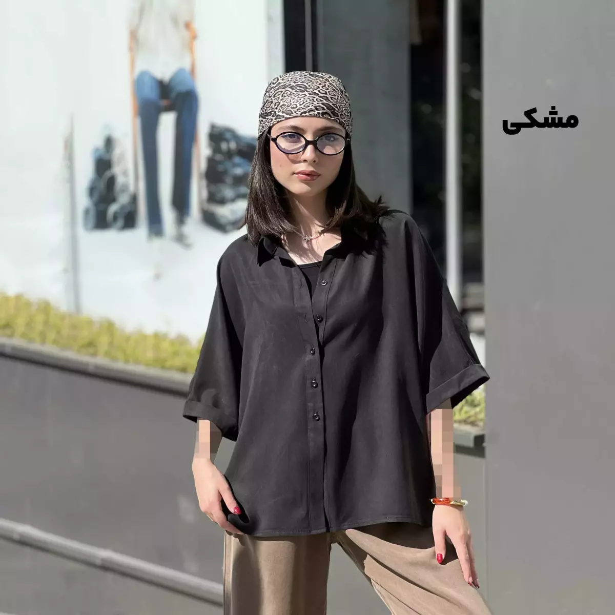 شومیز زنانه سیلک باکسی