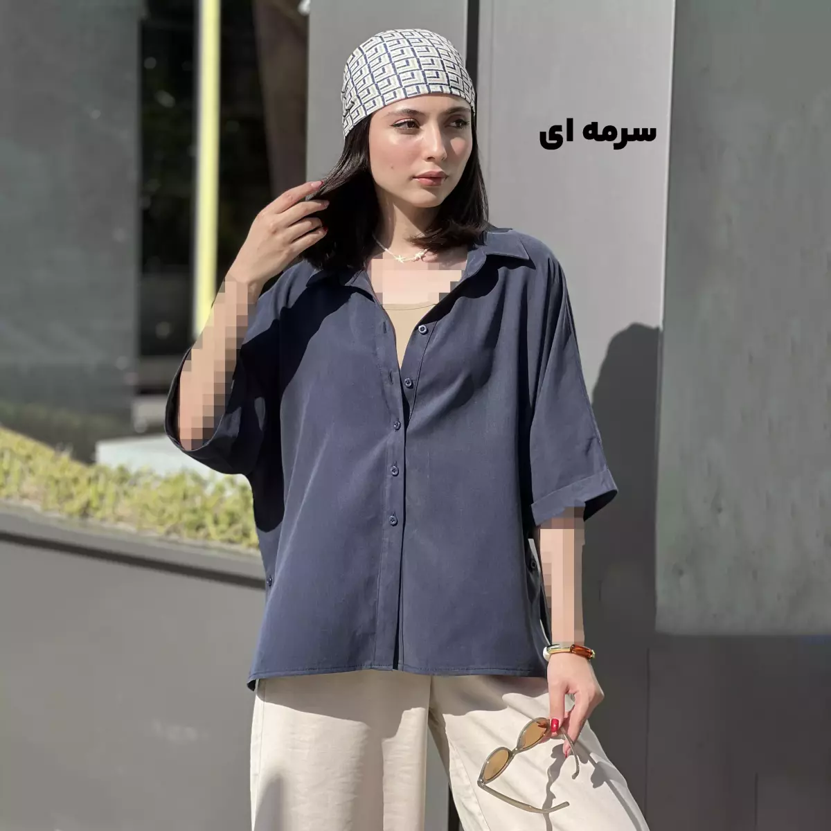 شومیز زنانه سیلک باکسی