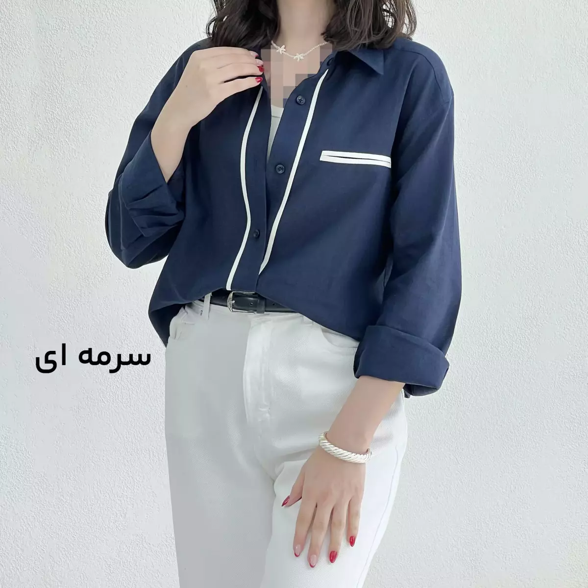 شومیز زنانه لینن کاپیتان