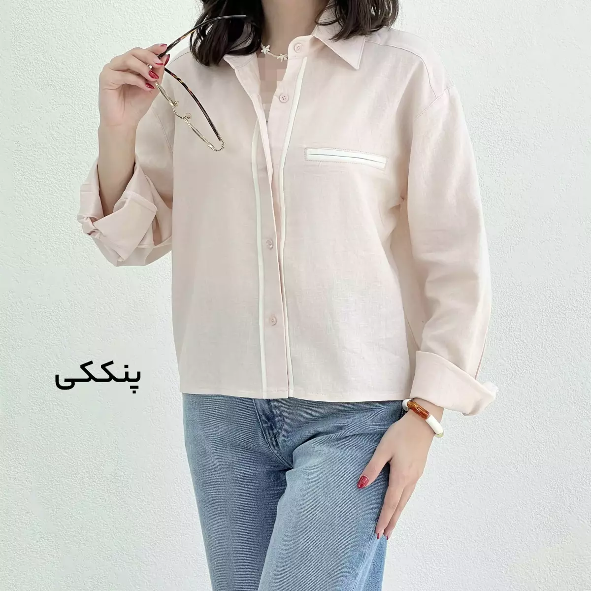 شومیز زنانه لینن کاپیتان