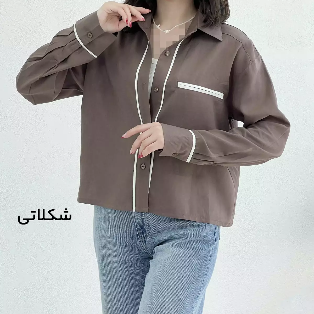شومیز زنانه لینن کاپیتان