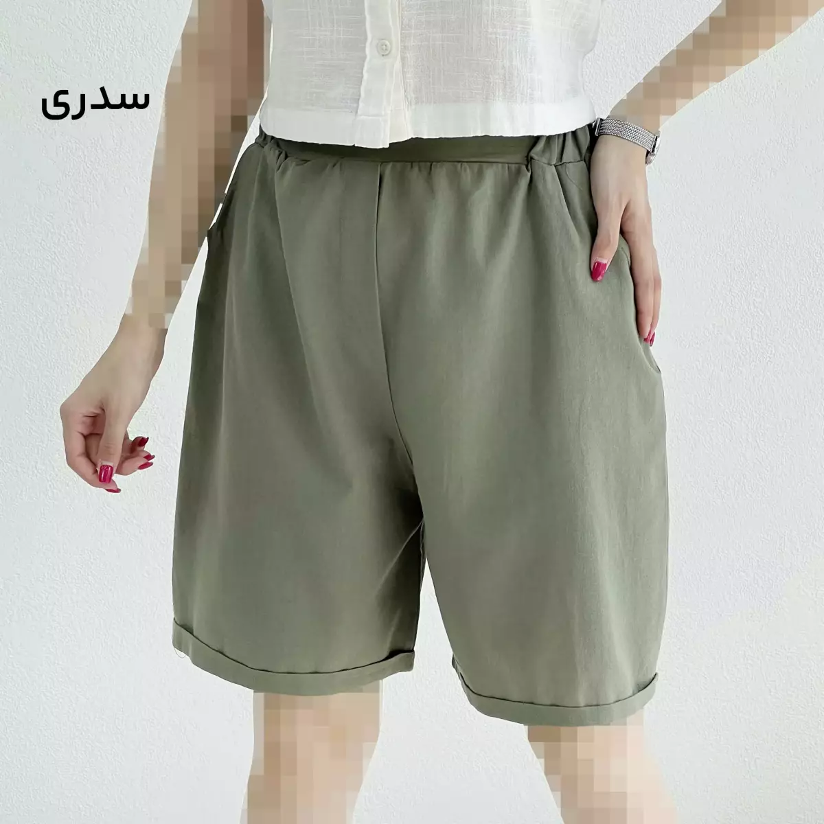 شلوارک زنانه لینن دمپا دوبل