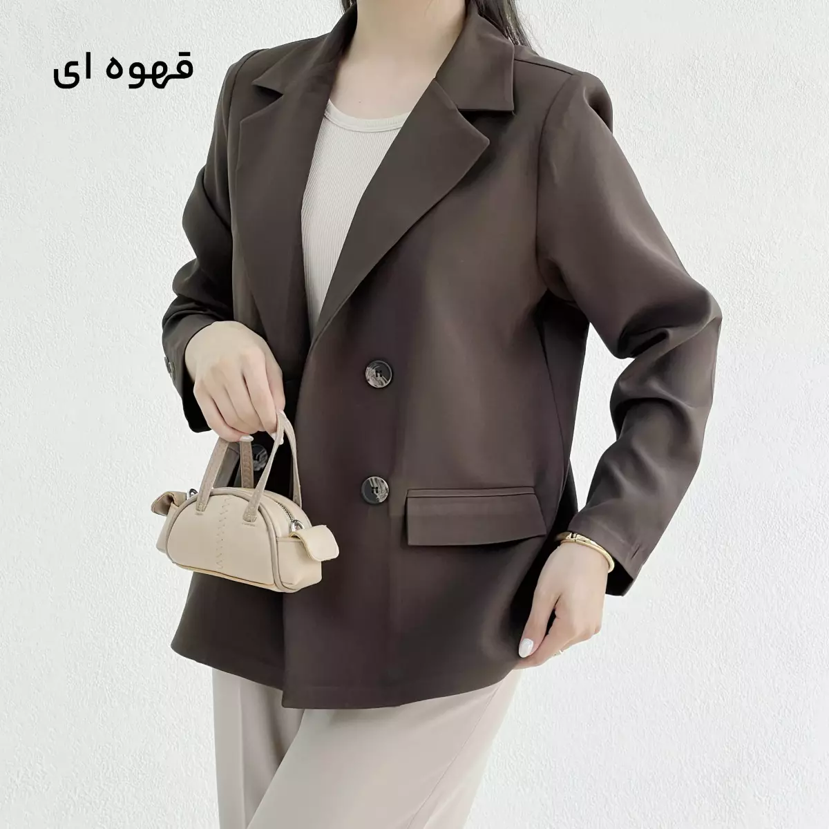 کت زنانه کرپ چهار دکمه